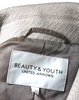Beauty & Youth United Arrows Japan. Beige Wool Double Breasted Long Sleeve Pea Coat
