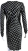 Balenciaga Paris Black Pleated Long Sleeve Plaid Shift Dress
