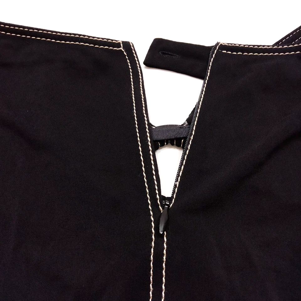 Hermes Paris. Black Rayon Skirt