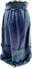 FENDI ITALY. BLACK COTTON TIE EMBELLISHED SKIRT