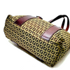 Fendi Italy. Brown Leather/Canvas Logo Shoulder Bag / Hand Bag