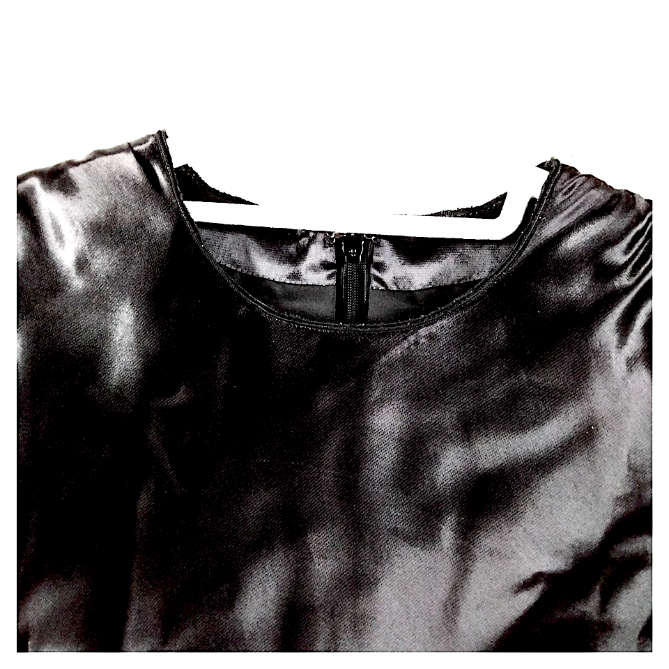Lanvin Paris. Black Silk/Rayon Blend Dress