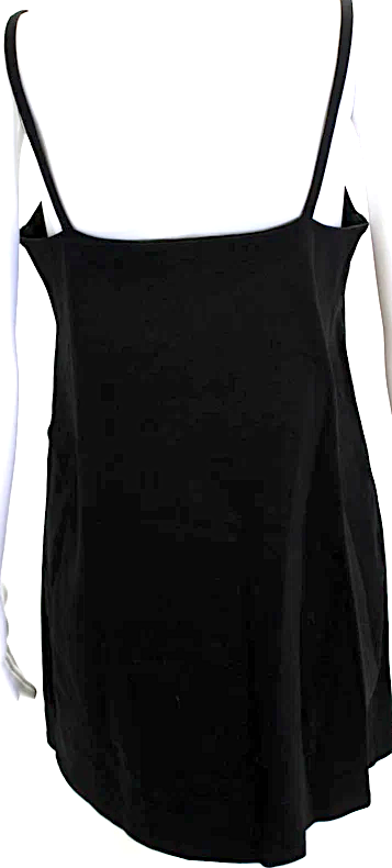 Reformation Black Pullover Spaghetti Strap Square Neck Mini Dress