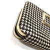Roger Vivier Paris. NWOT. Ponyhair Fur Houndstooth Pattern Clutch Bag