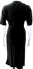 Prada Italy. Black Short Sleeve V Neck Knee Length Silk Shift Dress
