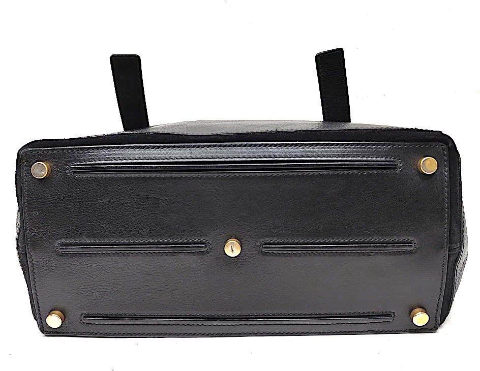 Yves Saint Laurent Paris. Black Leather Shoulder Bag
