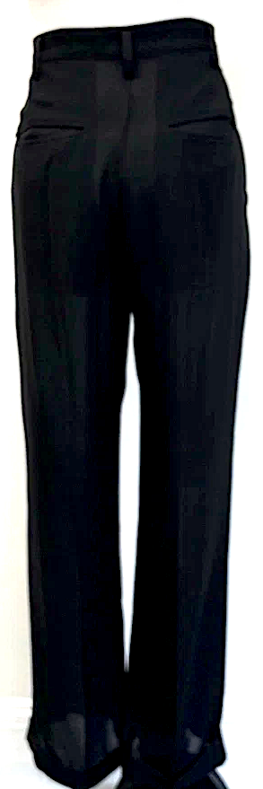 Yohji Yamamoto Japan. Black Flat Front Semi Sheer Pants