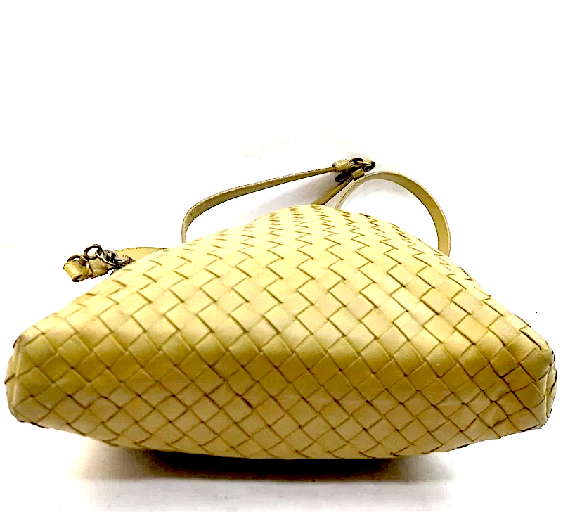 Bottega Veneta Italy. intrecciato Neutrals Color Shoulder Bag