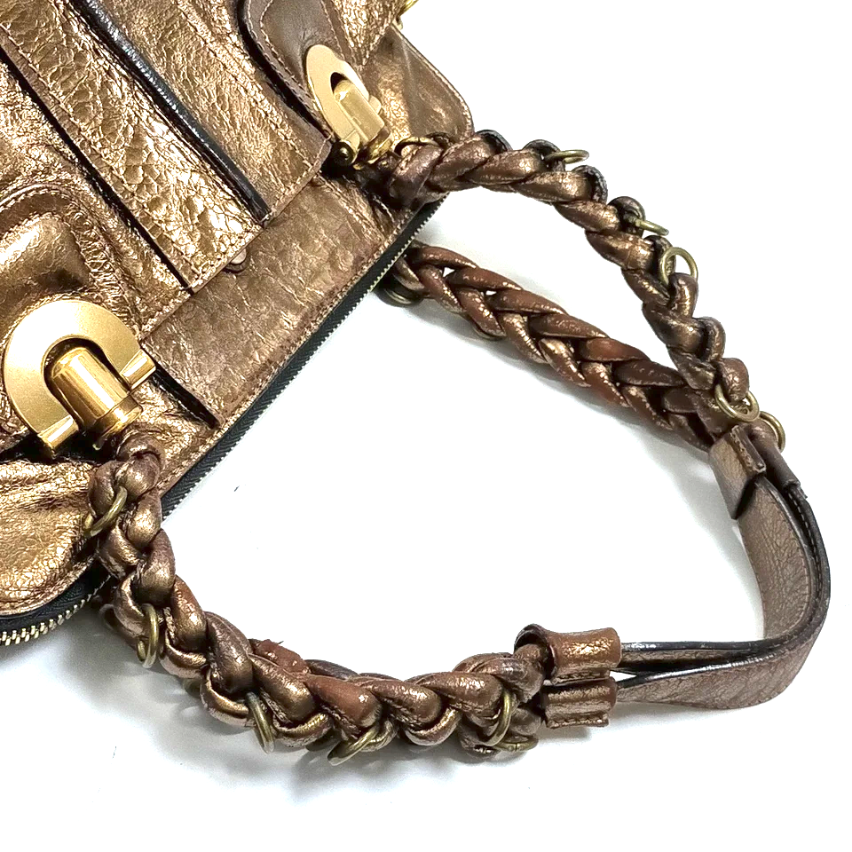 Chloe PARIS. PHOEBE PHILO. Vintage Bronze Leather Shoulderbag Goldplated Hardware