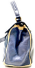 Yves Saint Laurent Paris. Navy Blue/Gray Leather Shoulderbag
