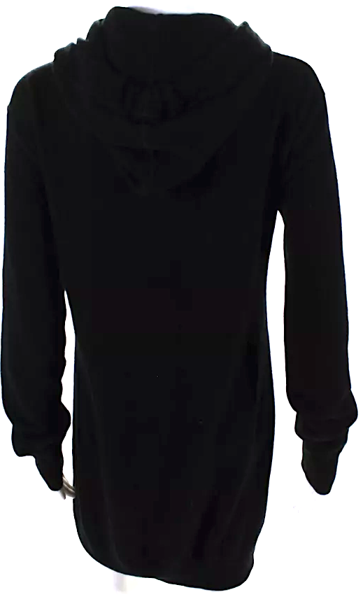 Dolce & Gabbana Italy. Black Wool Pullover Hooded Sweater Dress