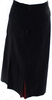 Jil Sander Navy Womens Taffeta Insert Wool Fleece Midi Skirt Red Blue