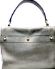 Yves Saint Laurent Paris. Navy Blue/Gray Leather Shoulderbag