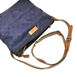 Gucci Italy. Vintage Logo GG Navy Blue Crossbody Bag / Shoulder Bag