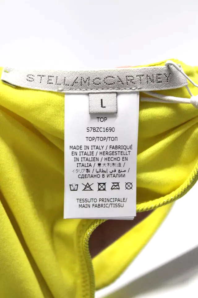 Stella McCartney UK.  NEW. NWT. Yellow Womens Bikini Top -Size M/L