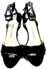 Manolo Blahnik Black Suede Lace Up High Heels Sandals Shoes Size 38.5