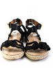 Etoile Isabel Marant Paris. Black Strappy Knotted Ankle Strap Sandals Size:10
