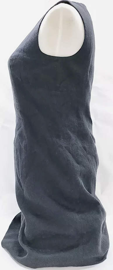 BALENCIAGA Paris. Vintage Black Nylon/Cupro Sheath Sleeveless Dress