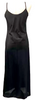 Ivan Grundahl Copenhagen. Black Acetate/Nylon Maxi Slip Dress