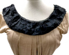 Louis Vuitton Paris. Beiges/Black Accents Silk Vintage Dress