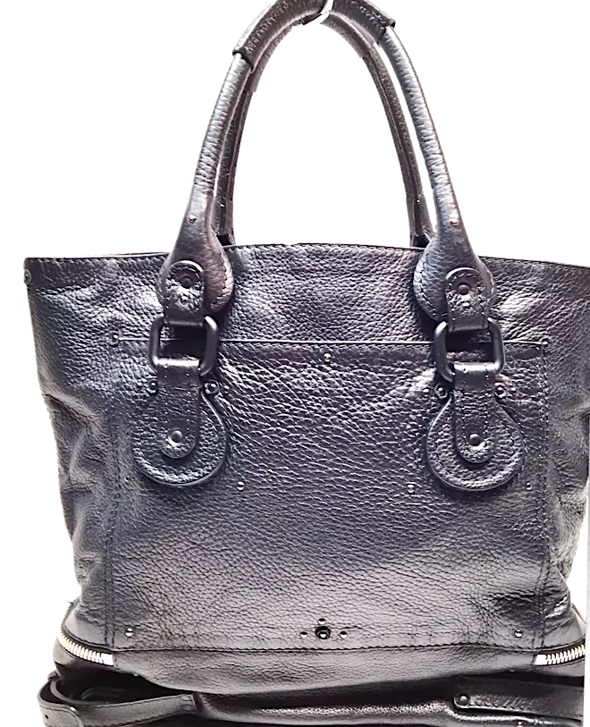 Chloe Paris. Black Leather Shoulderbag/Handbag w/Lock