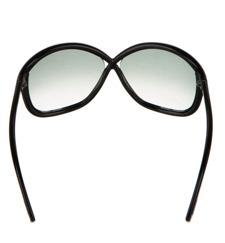 Tom Ford Black Acetate Oversize Gradient Sunglasses