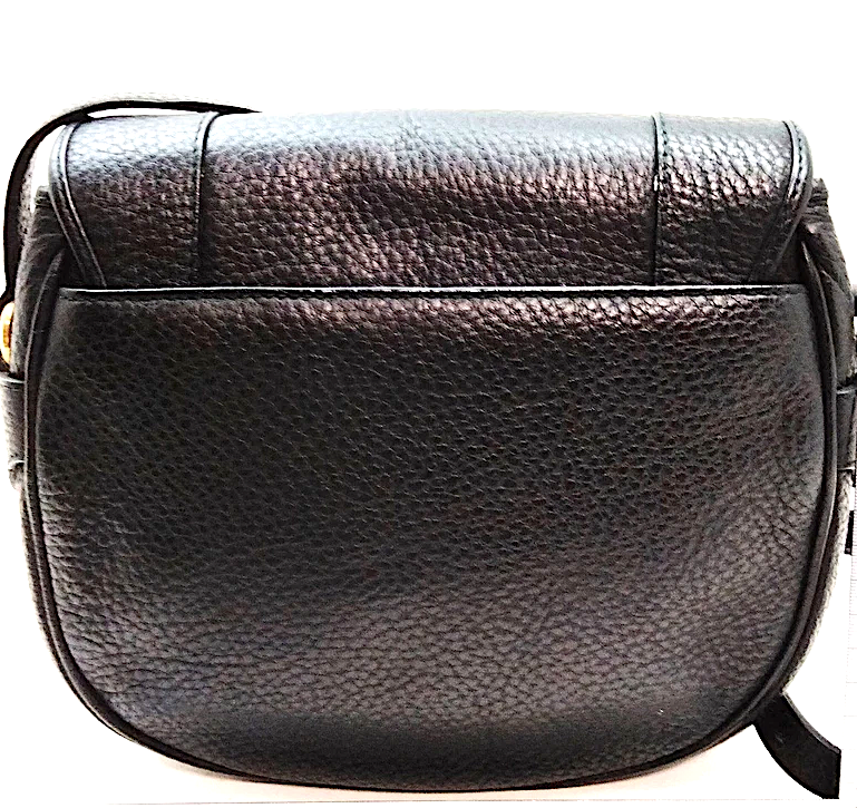Valentino Garavani Italy. Black Leather Shoulder Bag
