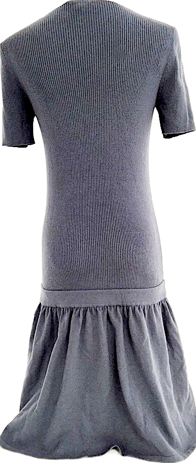 Chanel Paris. Grey Wool, Cashmere Dress