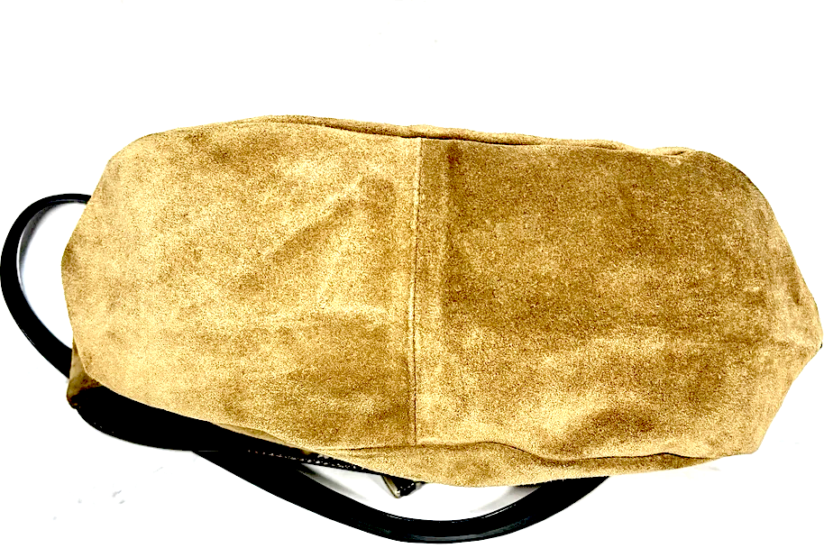 MIU MIU ITALY. Vintage Brown Suede Leather Shoulder / Crossbody Bag