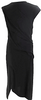 Proenza Schouler NYC. Black Acetate BodyCon Zippered Pleated Sleeveless Midi Dress