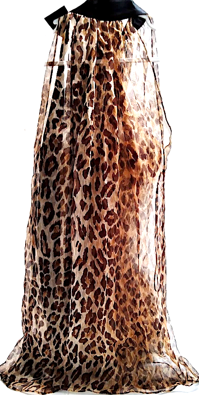 Dolce&Gabbana Italy. D&G Silk Animal Print & Black Accents Top