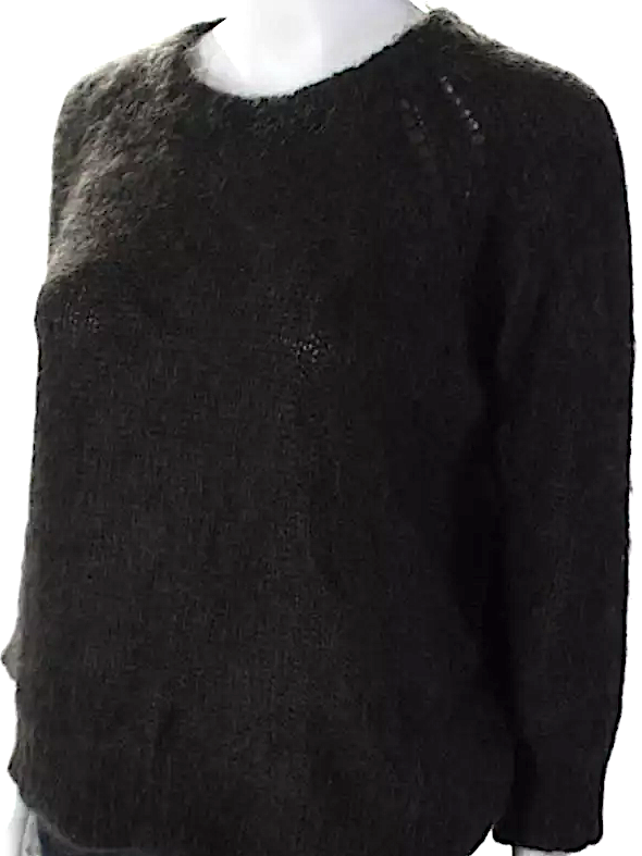 Etoile Isabel Marant  Paris. Dark Brown Fuzzy Mohair Pullover Sweater Top