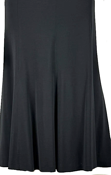 Dolce & Gabbana Italy. Black Nylon, Spandex, Acetate Stretch Flare Zip Skirt