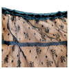 Valentino Garavani Italy.  Black/Beige Lace Tessuto Nylon Skirt