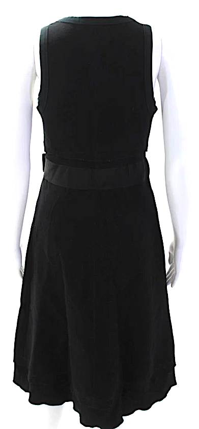 Prada Italy. Black Sleeveless Midi Polyester Tank Dress