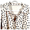 DOLCE&GABBANA ITALY. Cream/Black Polka Dot Silk Dress