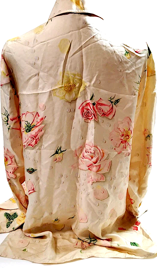 Hermes Paris. Multi Color Silk Button Front Silk Blouse
