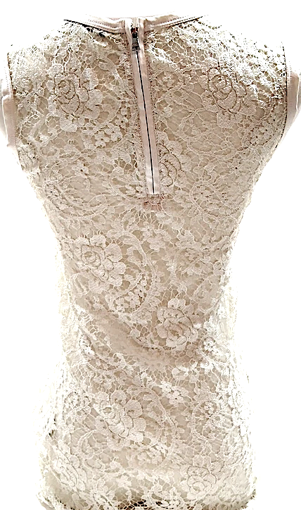 Dolce & Gabbana Italy. D&G. Nylon, Rayon, Lace Sleeveless Top