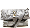 Chloe Paris. Grey Distressed Lambskin Leather Shoulderbag