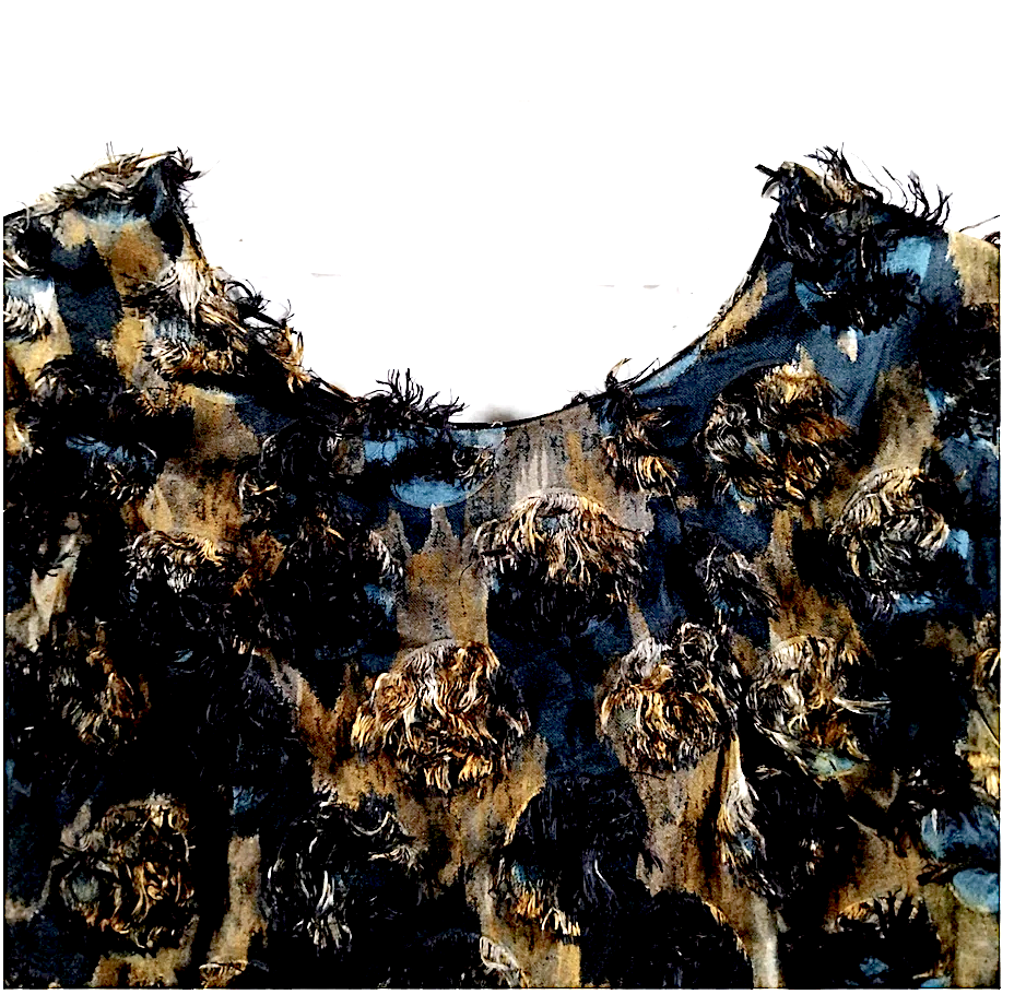 Marni Italy. Silk Multi-Colored Textured Dress