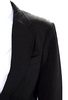 Gucci Italy. Charcoal Color Wool One Button Long Sleeve Blazer Jacket