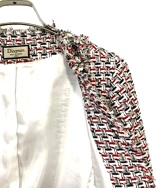 Diagram GRACE CONTINENTAL JAPAN. Multi Colored Tweed Car Length Coat