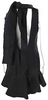 Marni Italy. Black Folded Detail Backless Tied Mini Dress Solid Black