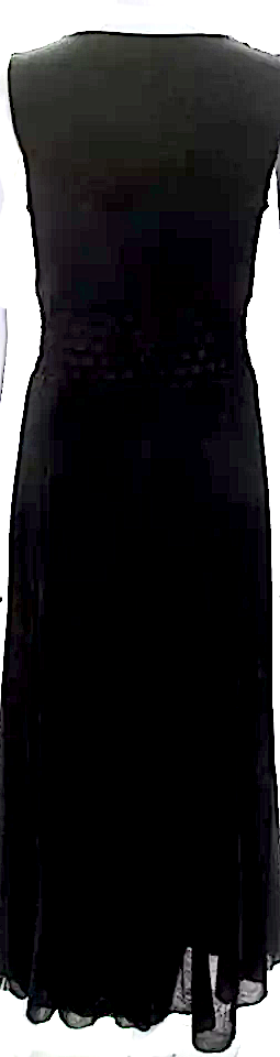 Jean-Paul Gaultier. Fuzzi. Black Woven Knit High Waist Sleeveless Maxi Dress