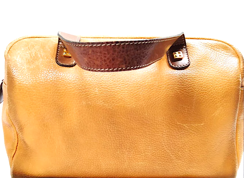 LOEWE MADRID. Honey Brown Leather Handbag / Shoulderbag