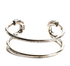 Giles & Brother NY. Vintage Silverplated Crystals Embellishment Cortina Cuff Bracelet