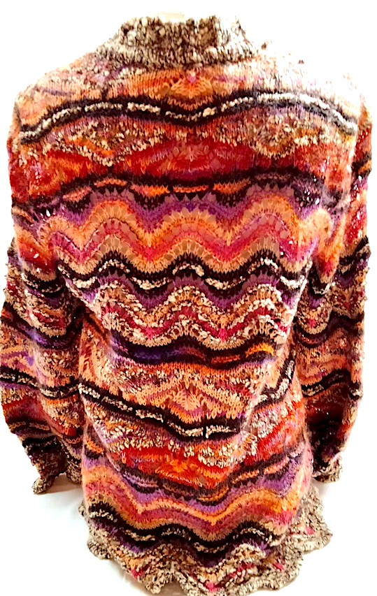MISSONI ITALY. Vintage Multi-Color Wool, Nylon, Mohair s Cardigan Style Sweater/Top