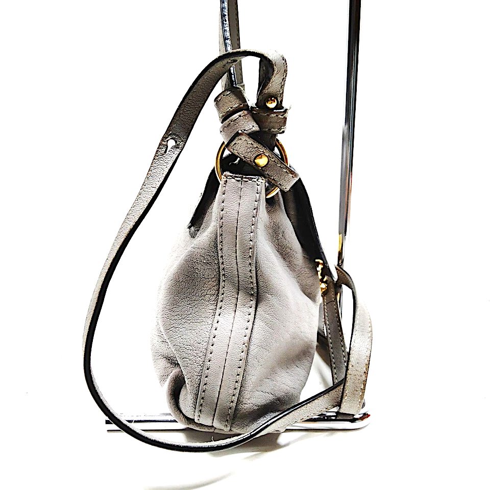 Chloe Paris. Gray Leather Small/Medium Shoulderbag/Handbag