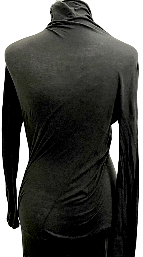 Humanoid Netherlands. Lightweight Gray Turtleneck Bodycon Long Sleeve Midi Dress