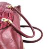 VIVIENNE WESTWOOD UK. NEW W/O TAG. Bordeaux Croc Pattern Leather Distressed Large Shoulder Bag / Tote Bag